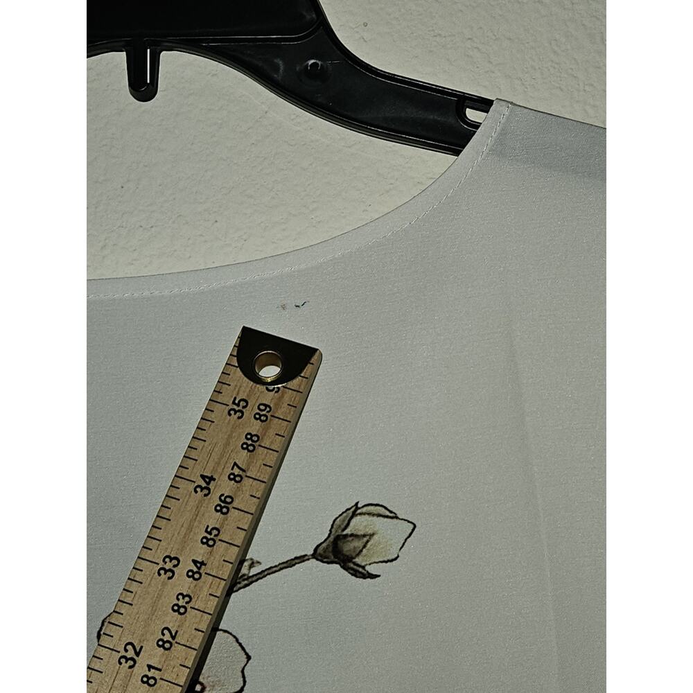 Floral Womens Dress XL Black White Sleeveless Long Sun Summer Flowy Dress - Picture 6 of 7
